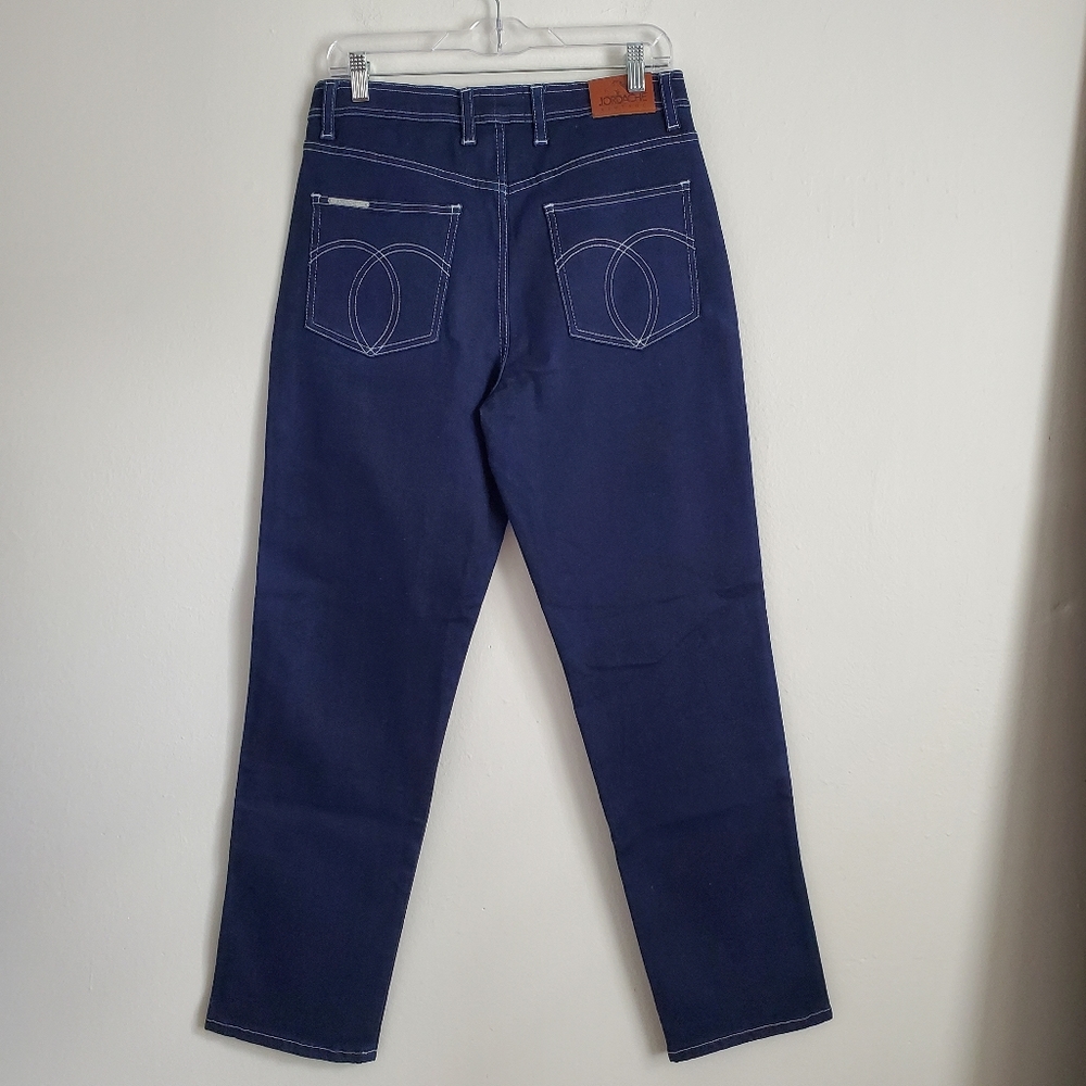 Jordache Vintage High Rise Heather Straight Leg Jeans Size 30 Dark Blue Denim - Picture 6 of 10